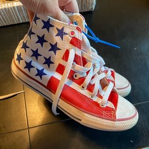 Patriotic Converse high tops